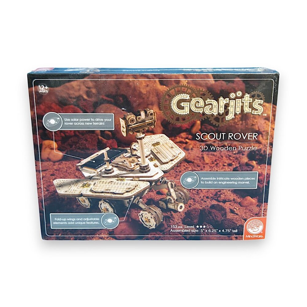 Gearjits: Solar Powered Scout Rover 3D Wooden Puzzle Model, SEALED